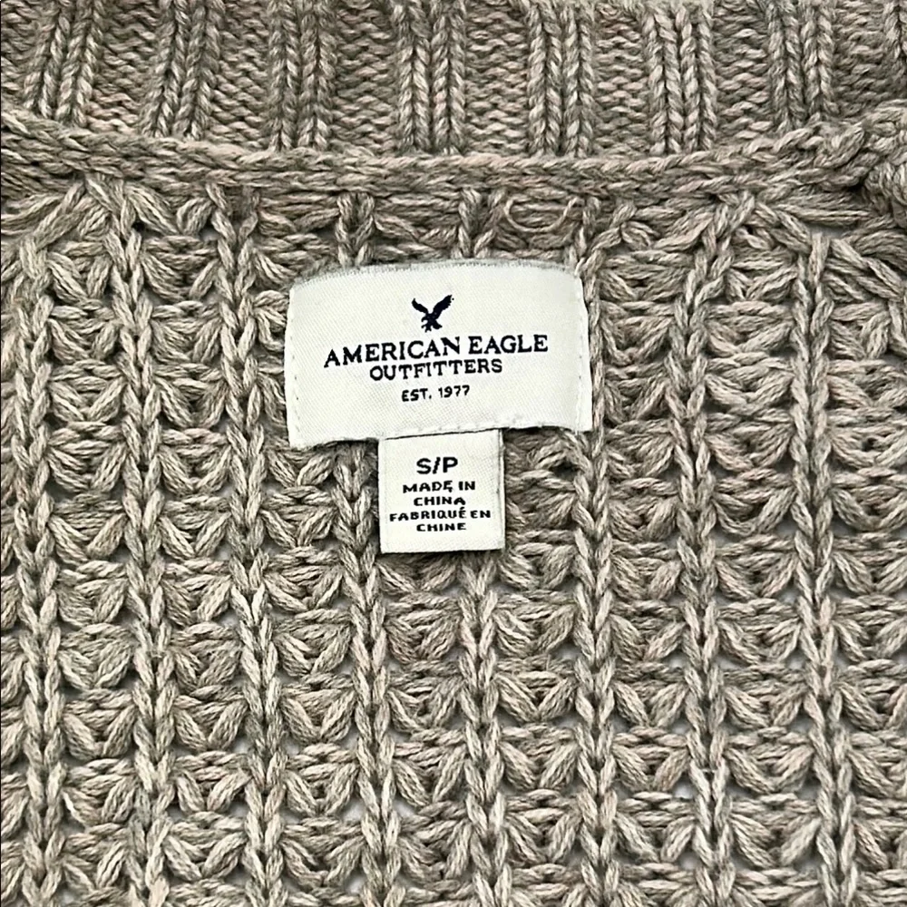 Bella Swan Core American Eagle Knit Cardigan Y2K Twilight Grunge Small Gray